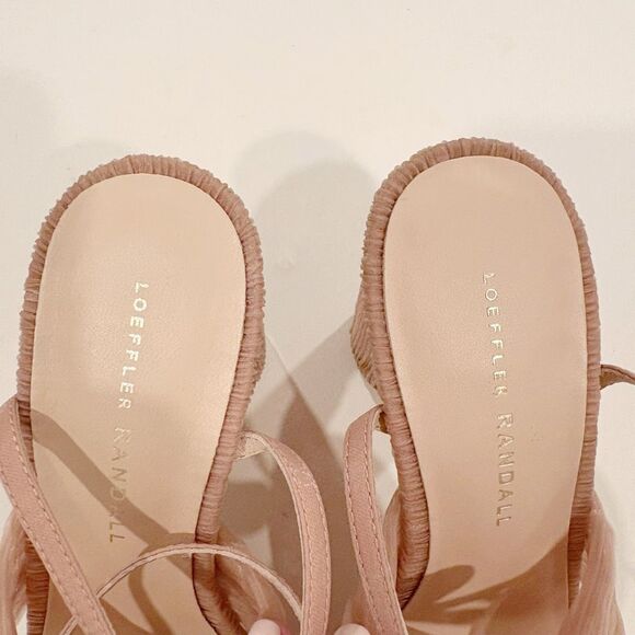 Loeffler Randall Reed Beauty Pleated Twist Heels Size 7 Blush Pink $325.00 - Picture 5 of 8